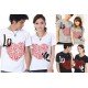 Love Full - Baju / Kaos / Oblong / Couple / Pasangan / Kombinasi / Katun Combed