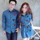 Mini Dress Play Biru Tua - Dress Couple / Baju Pasangan / Fashion / Couple