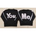 Sweater You Me Stripe Black - Mantel / Busana / Fashion / Couple / Pasangan / Babyterry / Sporty