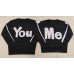 Sweater You Me Stripe Black - Mantel / Busana / Fashion / Couple / Pasangan / Babyterry / Sporty