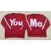 Sweater You Me Stripe Maroon - Mantel / Busana / Fashion / Couple / Pasangan / Babyterry / Sporty