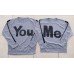 Sweater You Me Stripe Misty - Mantel / Busana / Fashion / Couple / Pasangan / Babyterry / Sporty