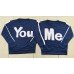 Sweater You Me Stripe Navy - Mantel / Busana / Fashion / Couple / Pasangan / Babyterry / Sporty