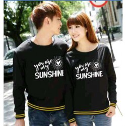 Sweater Sunshine Black - Mantel / Busana / Fashion / Couple / Pasangan / Babyterry / Kasual