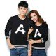 Sweater Alpha Rajut Black White - Mantel / Busana / Fashion / Couple / Pasangan / Babyterry / Kasual