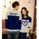Sweater True Love Navy Misty - Mantel / Busana / Fashion / Couple / Pasangan / Babyterry / Sporty