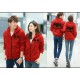 Jacket Marshmello Merah - Jacket / Busana / Fashion / Couple / Pasangan / Babyterry / Sporty