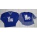 Sweater You Me Kombinasi Biru - Mantel / Busana / Fashion / Couple / Pasangan / Babyterry / Kasual