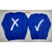 Sweater Wrong Right Biru - Sweater Couple / Supplier Couple / Pasangan / Fashion Couple