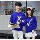 Sweater Wrong Right Biru - Sweater Couple / Supplier Couple / Pasangan / Fashion Couple